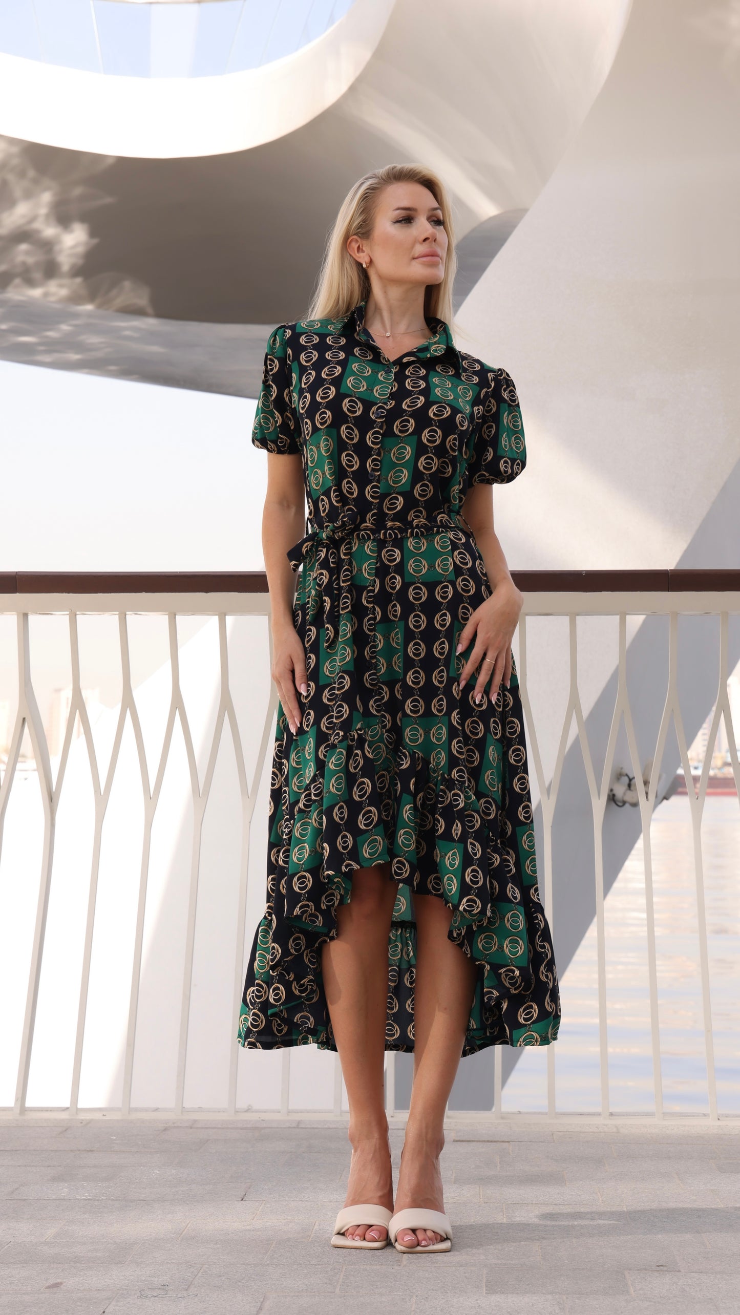 SANTORINI DRESS BLG PRINT