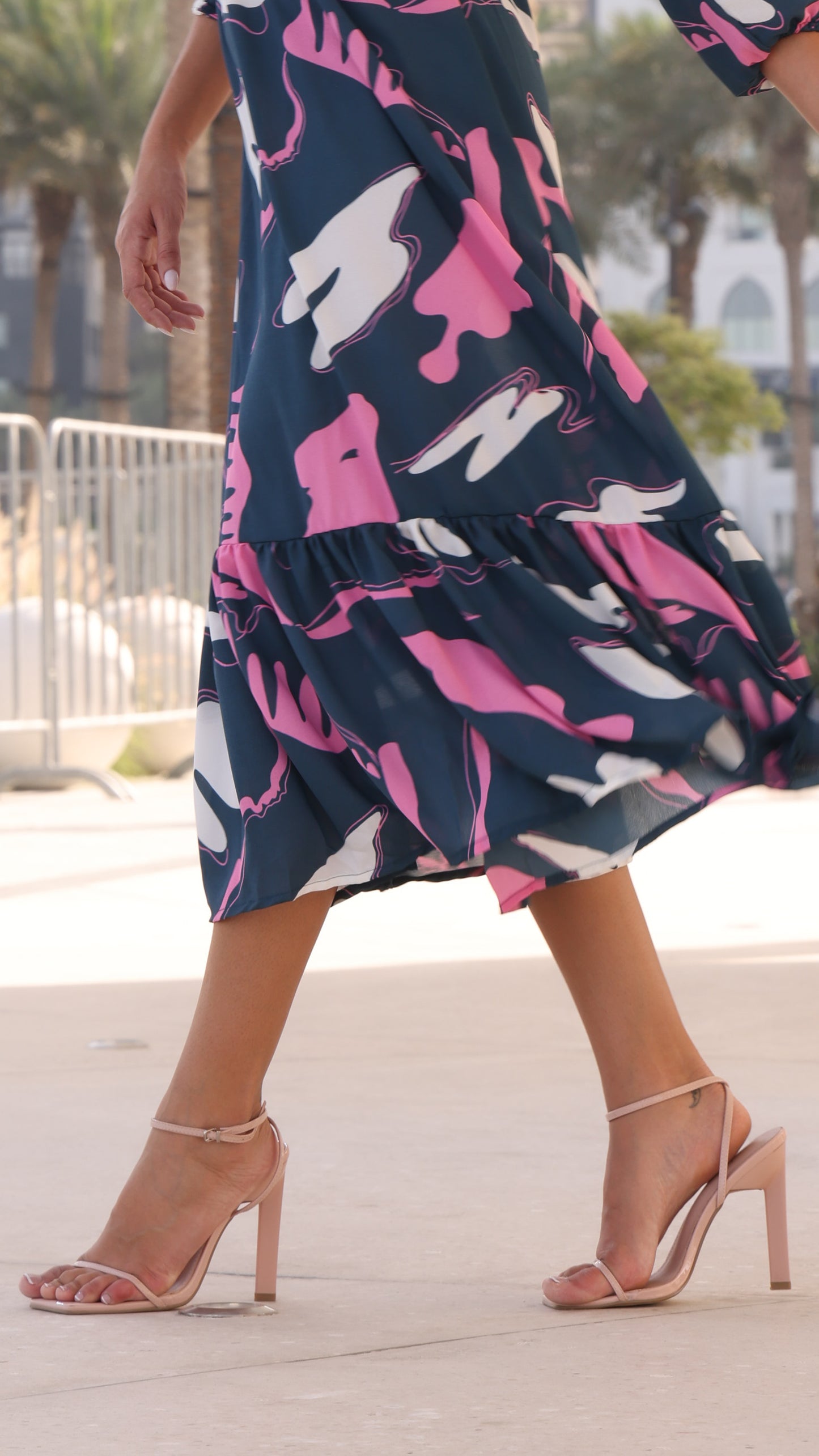PORTOFINO DRESS NAVY GEO PRINT