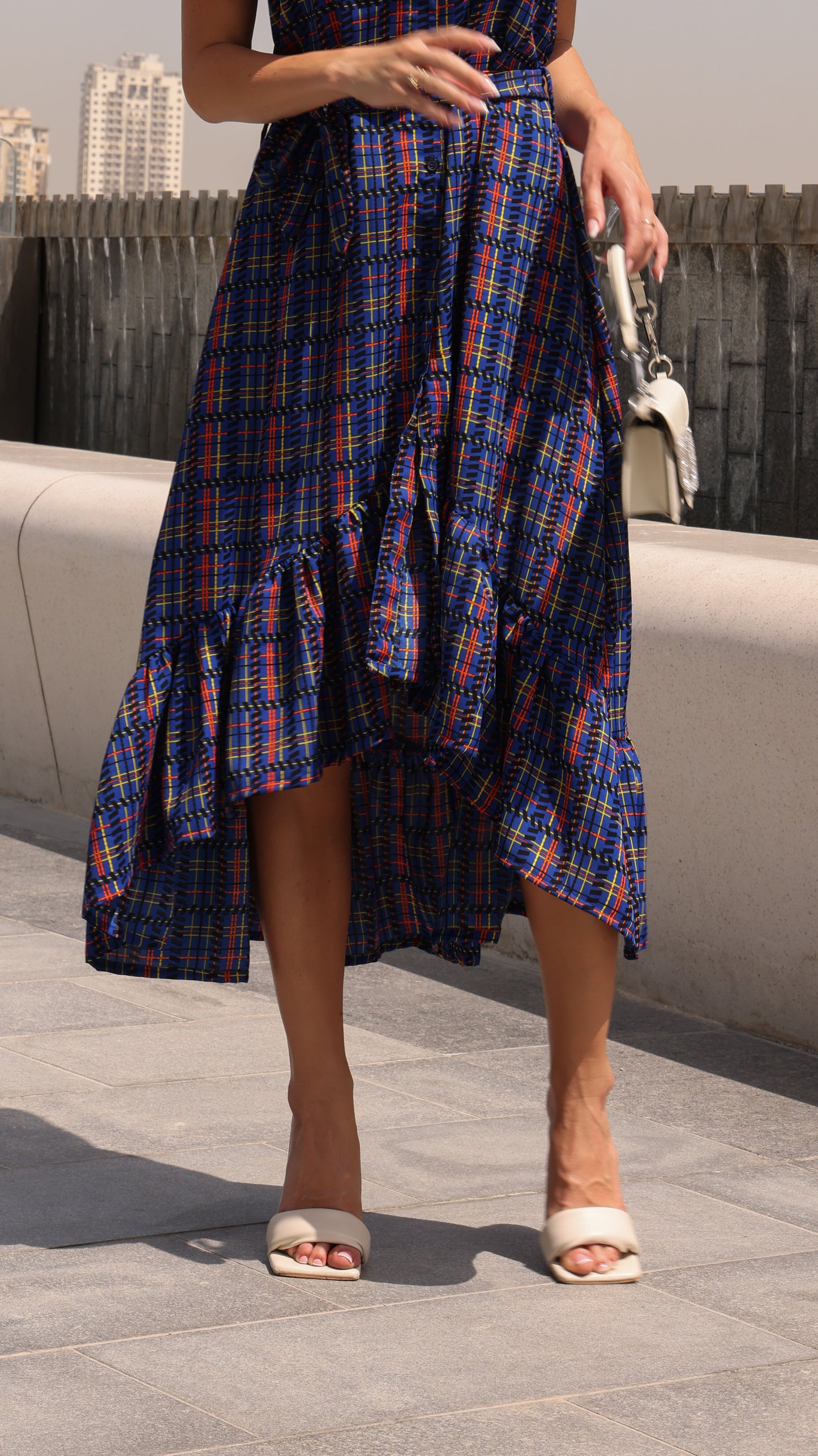 SANTORINI DRESS BLCH PRINT