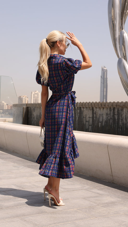 SANTORINI DRESS BLCH PRINT